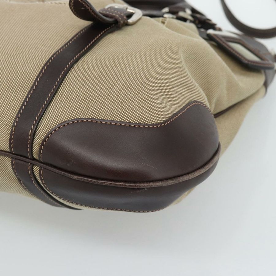 【日本直送】PRADA 手袋 帆布皮革 兩用 米色 銀色 正品 193073V-11