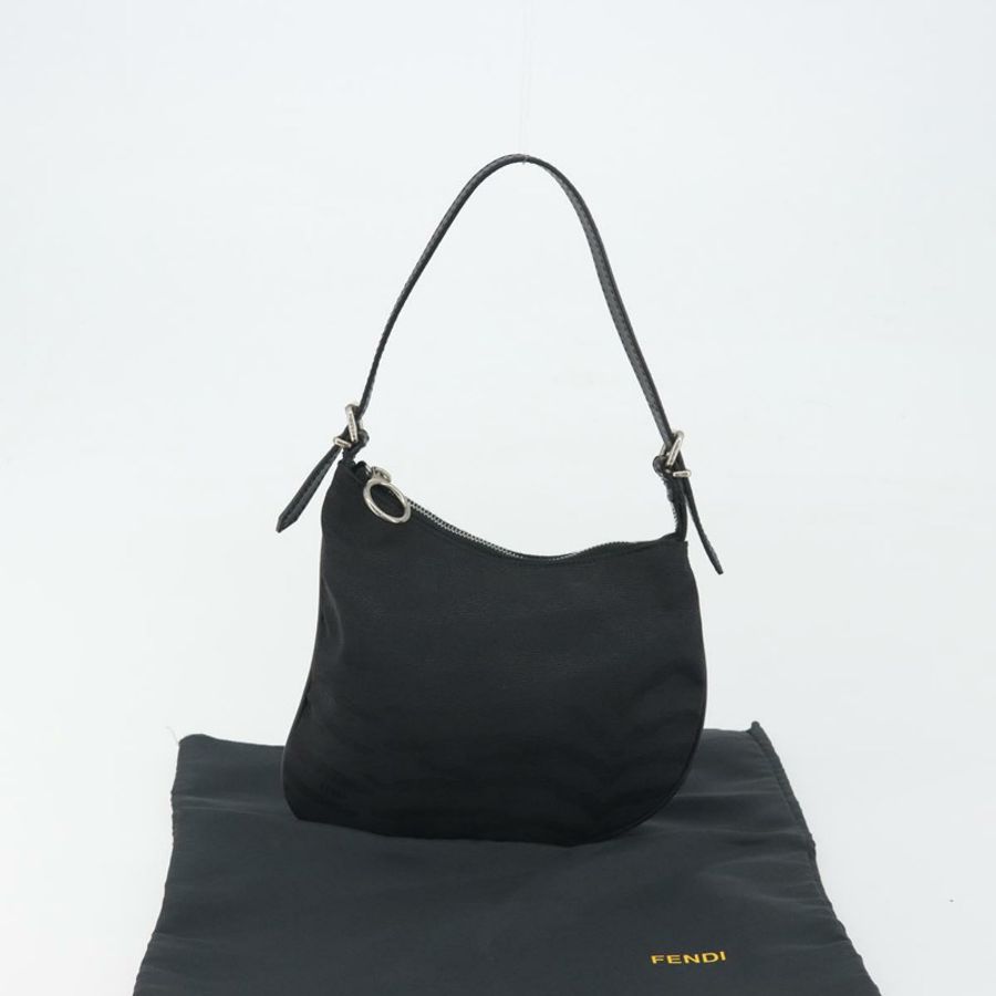 【日本直送】FENDI Zucchino帆布單肩包,深棕色/銀色,正品編號193139V-21