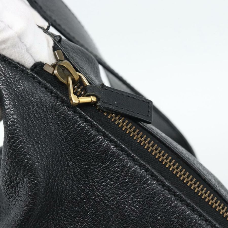 【日本直送】GUCCI 雙G互扣肩背包,黑色金色皮革,貨號121546,正品編號193135V-14