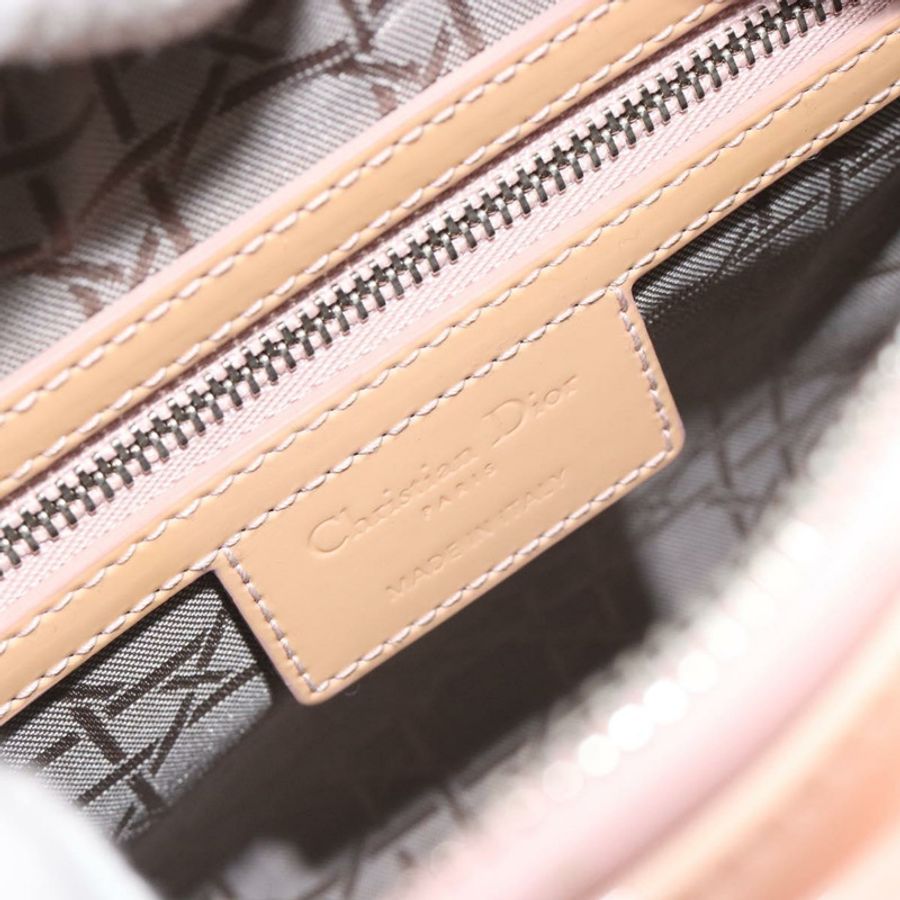【日本直送】Christian Dior Lady Dior Canage 大漆皮兩用粉紅色手提包,正品編號 193127-17