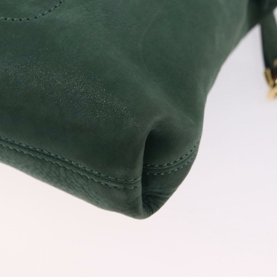 【日本直送】FENDI 皮革肩背包 綠色 金色 正品 193051V-10