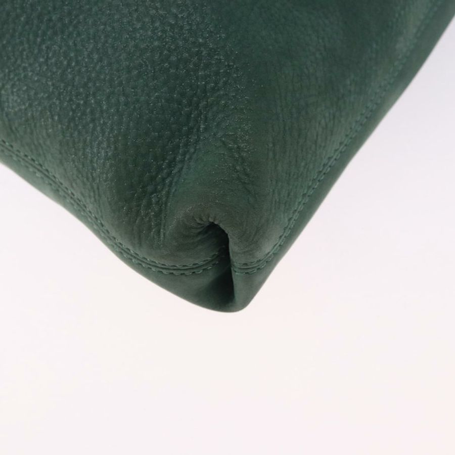 【日本直送】FENDI 皮革肩背包 綠色 金色 正品 193051V-11