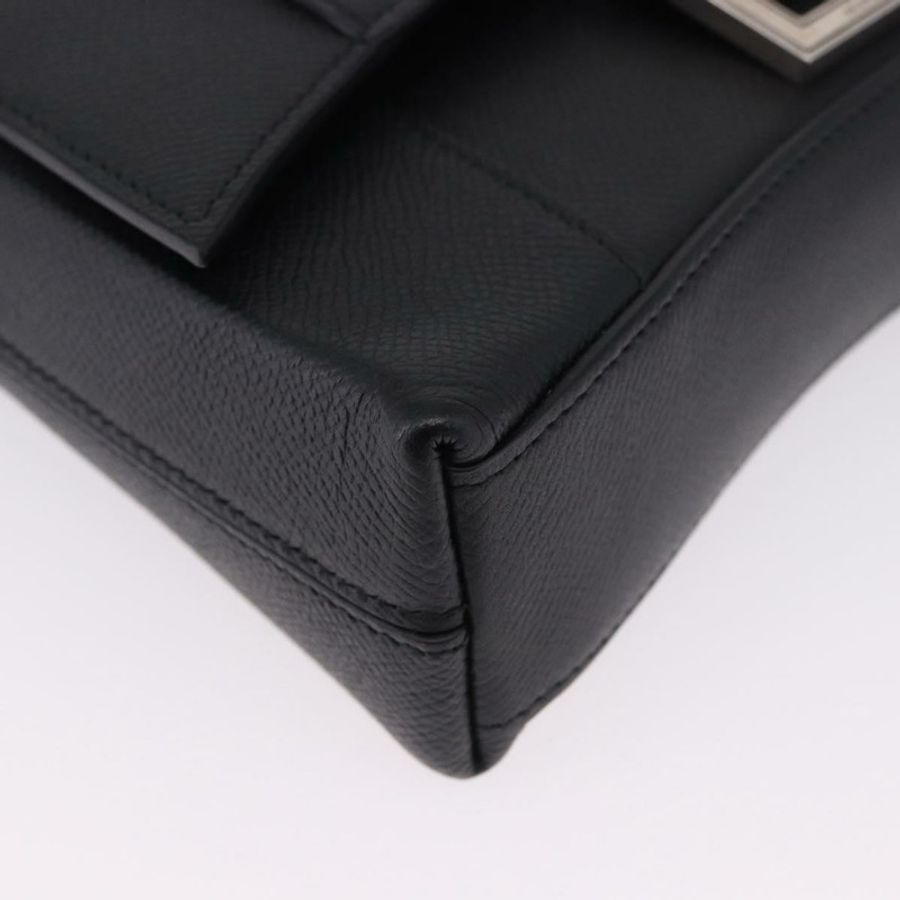 【日本直送】BALENCIAGA Downtown 單肩包,黑色/銀色皮革,貨號 736471,正品 ar14127M-10