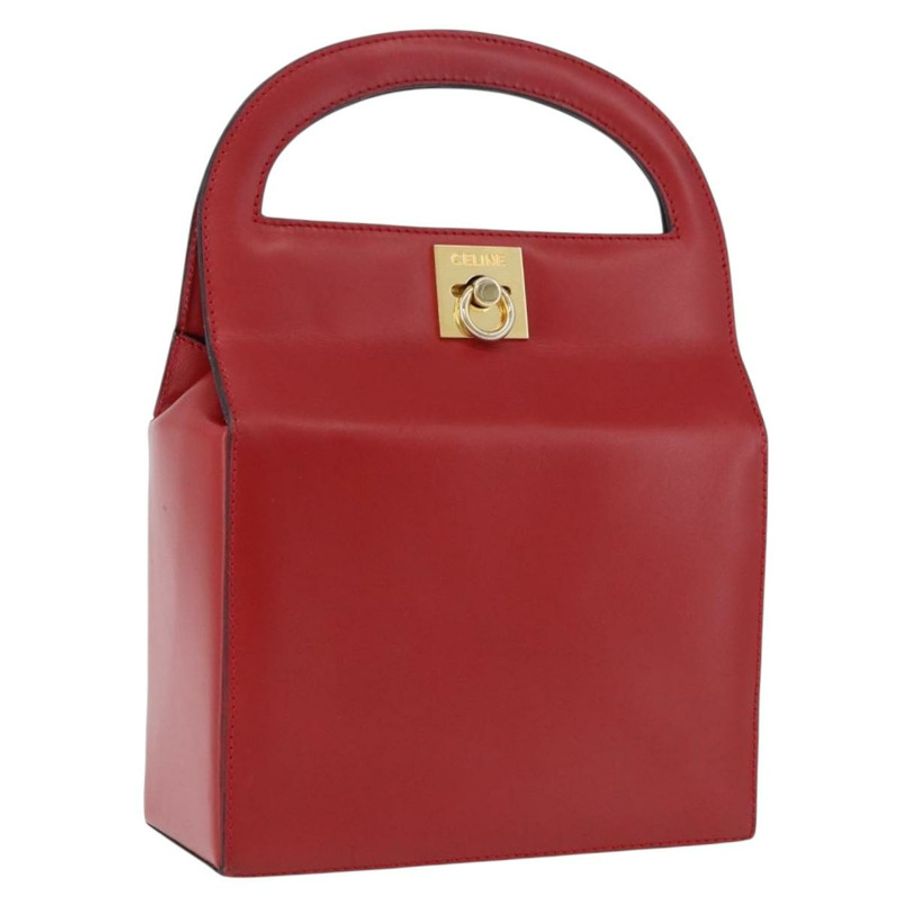 【日本直送】CELINE 手提包 皮革 紅色 金色 正品 193510A-0