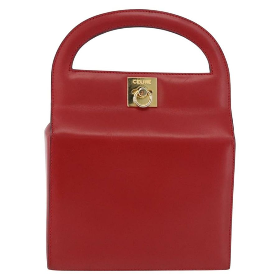 【日本直送】CELINE 手提包 皮革 紅色 金色 正品 193510A-1