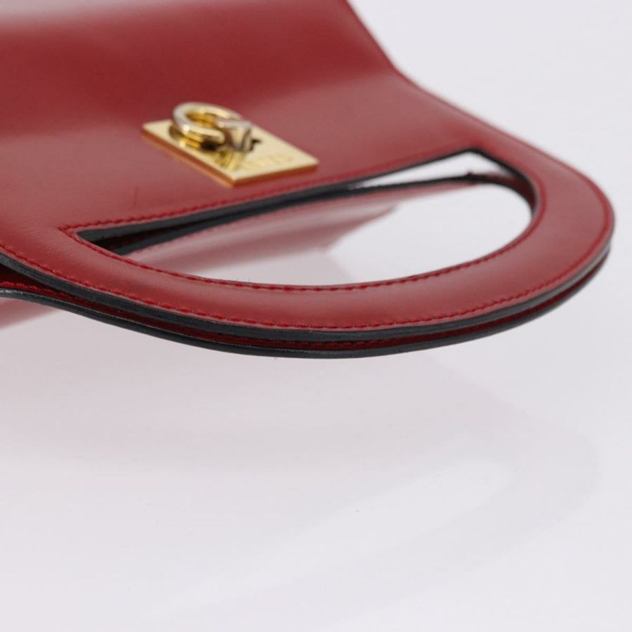 【日本直送】CELINE 手提包 皮革 紅色 金色 正品 193510A-6