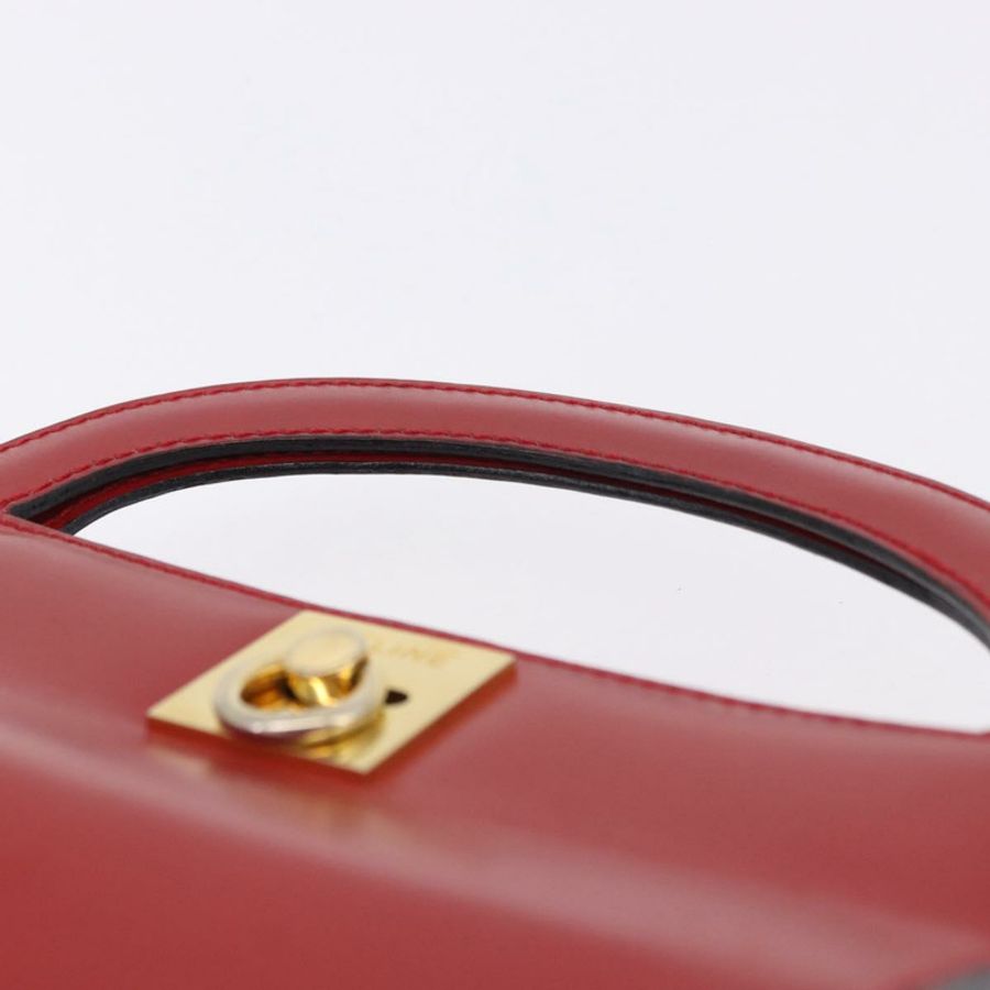 【日本直送】CELINE 手提包 皮革 紅色 金色 正品 193510A-7
