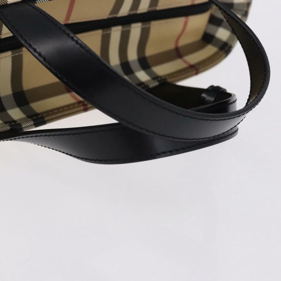 【日本直送】BURBERRY Nova 格紋手提包 PVC 米色 銀色 正品 193495V-6
