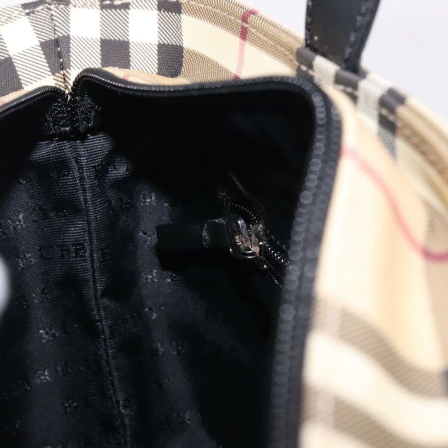 【日本直送】BURBERRY Nova 格紋手提包 PVC 米色 銀色 正品 193495V-19