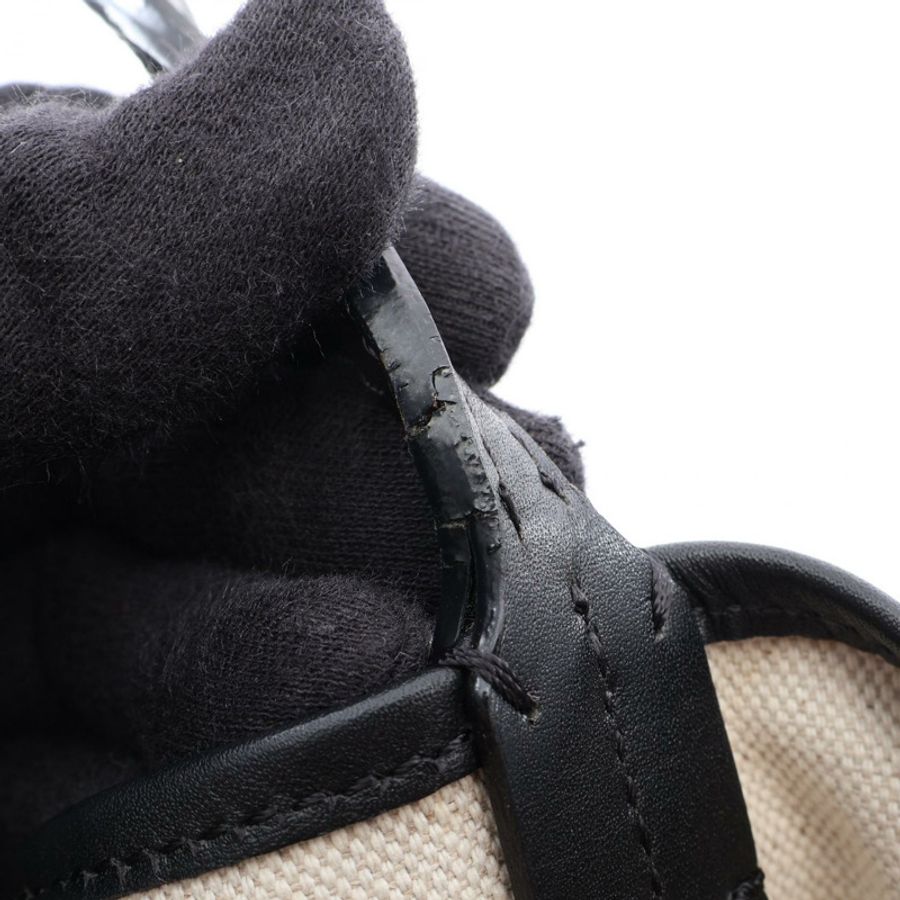 GOYARD Saint Louis PM 手提包,帆布皮革,黑色、白色、棕色,二手女款-4