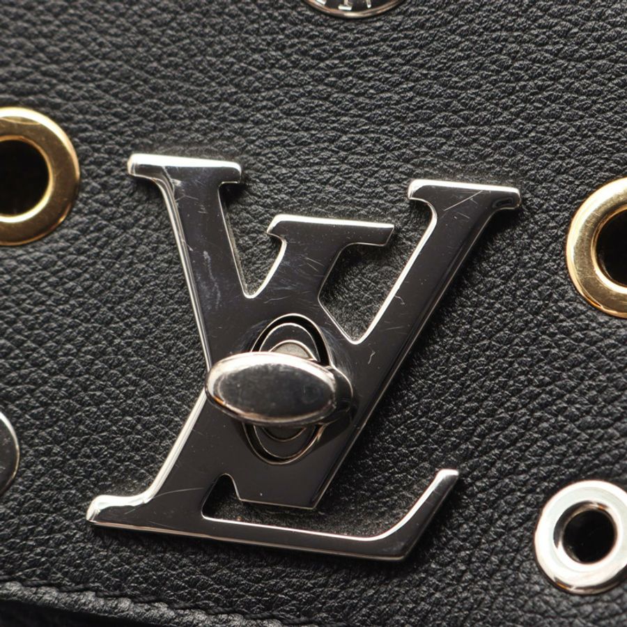 路易威登 Lockme 雙肩包 M42868 皮革 灰色 二手 女款 LV-7