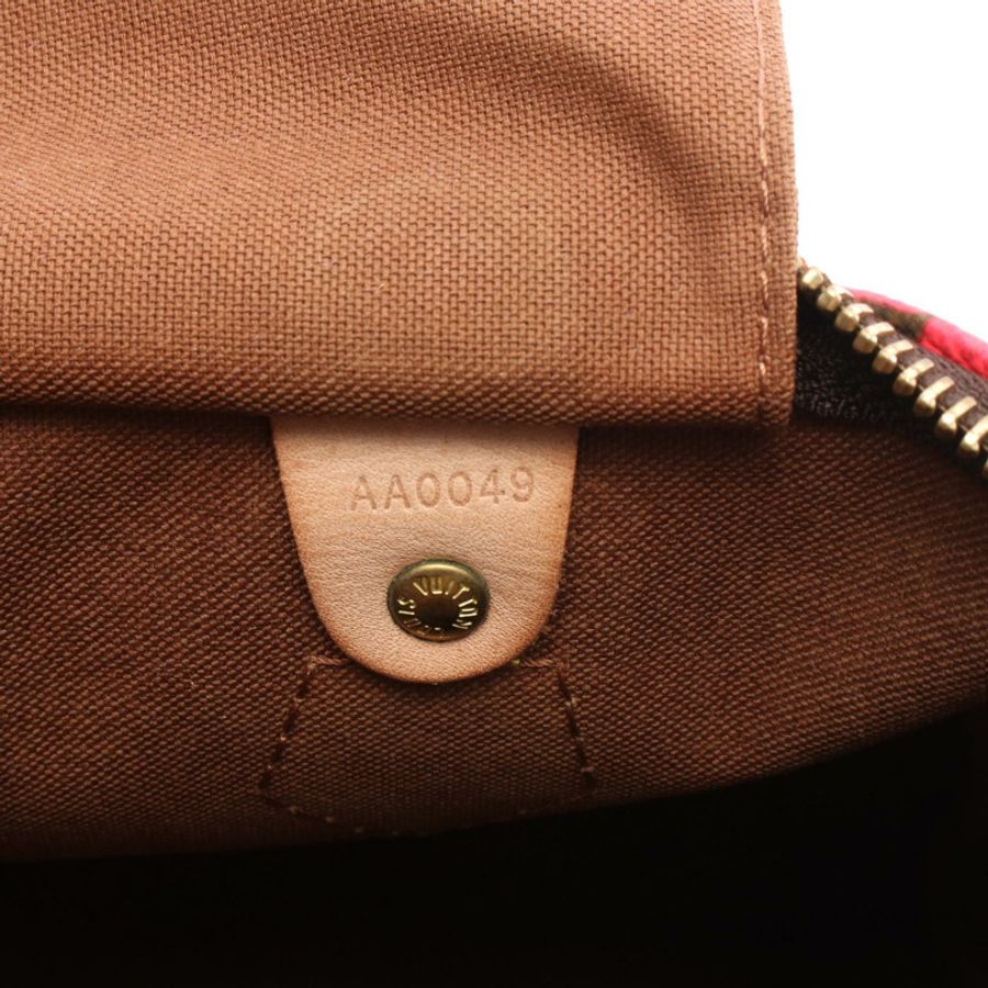 路易威登 Speedy 30 手提包 M93704 Monogram Graffitity 帆布 粉紅色 二手 LV-4