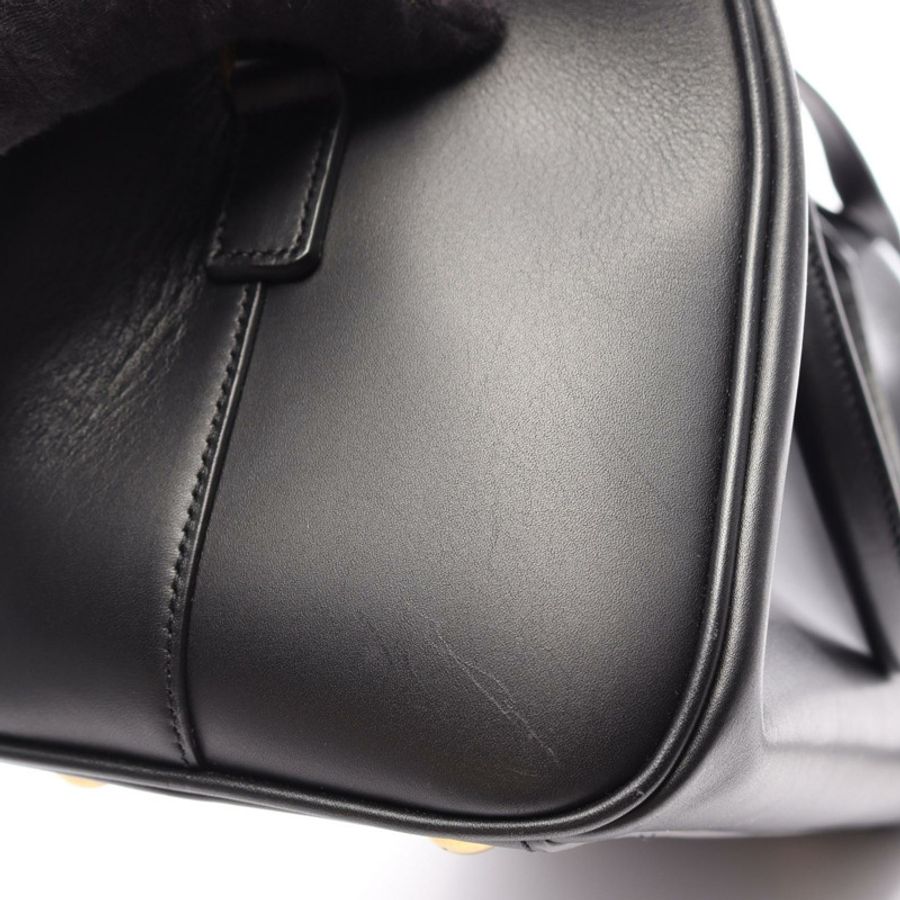 SAINT LAURENT PARIS 經典款 Duffle 6 肩手提包,黑色真皮,二手女款-9