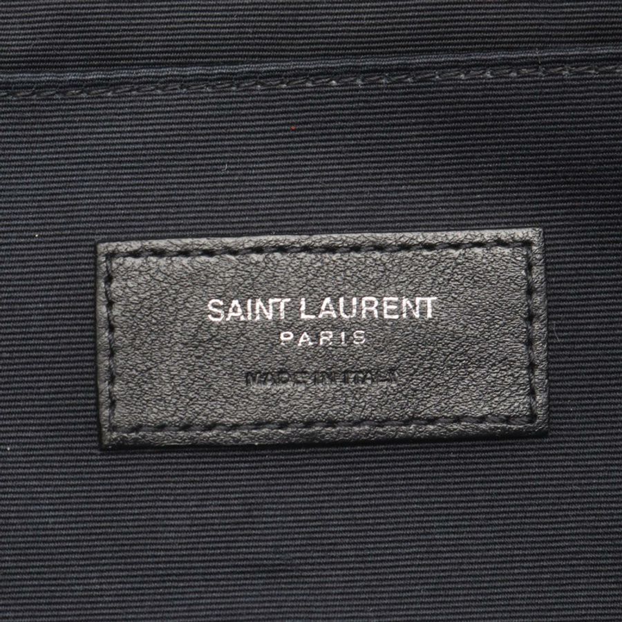 SAINT LAURENT PARIS 經典款腰包斜背包,黑色真皮,二手男士款-3
