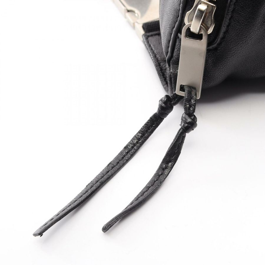 SAINT LAURENT PARIS 經典款腰包斜背包,黑色真皮,二手男士款-8