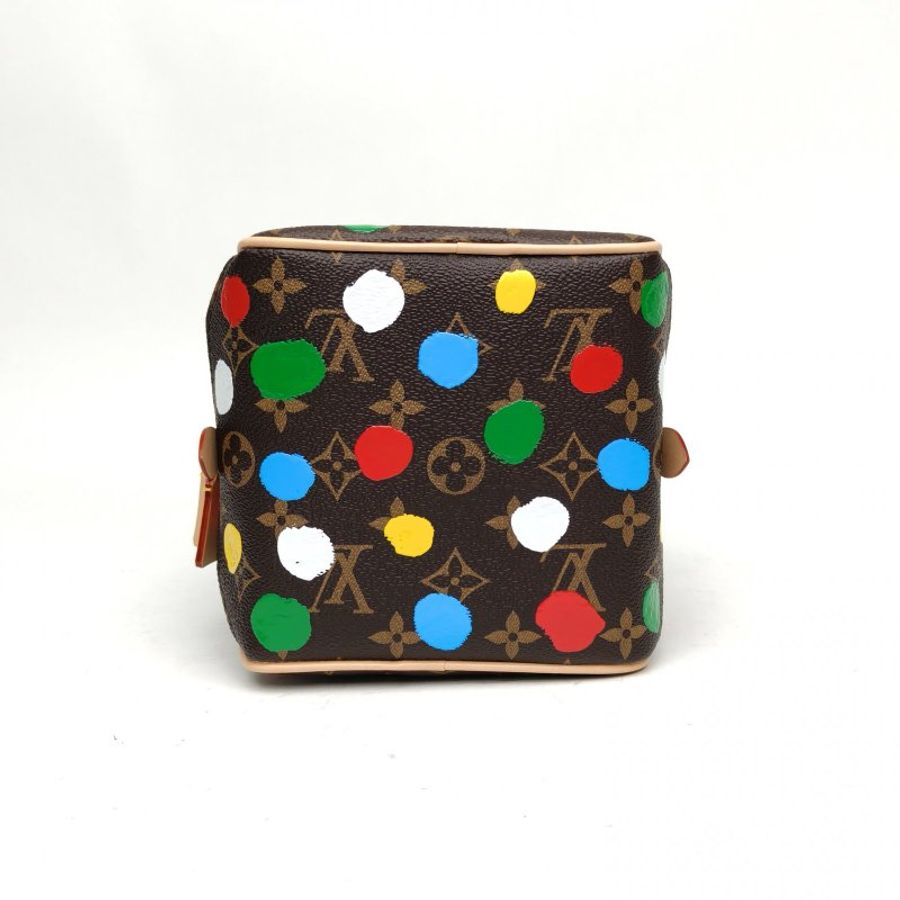 LOUIS VUITTON 老花PVC晶片Square骰子包草間彌生聯名肩背包-4