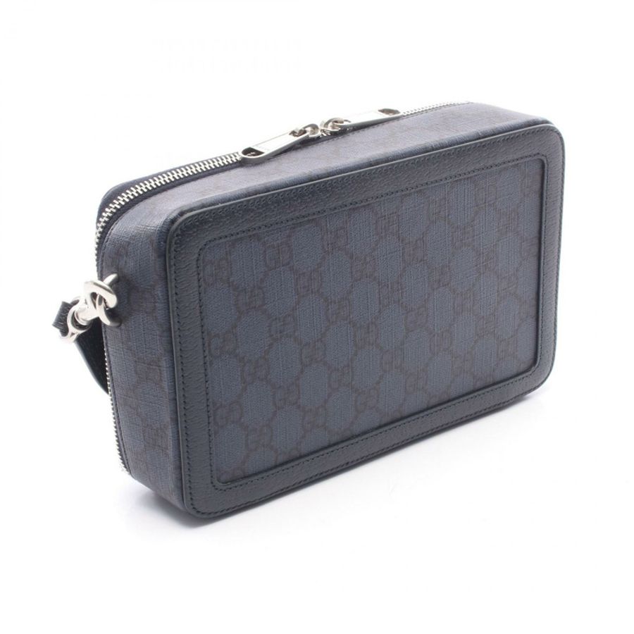 GUCCI Ophidia GG Supreme 單肩包 771174 帆布皮革海軍藍 二手 男士-1