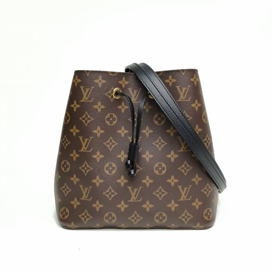 LOUIS VUITTON NÉONOÉ水桶包中號黑色內裏老花PVC金扣肩背包-0