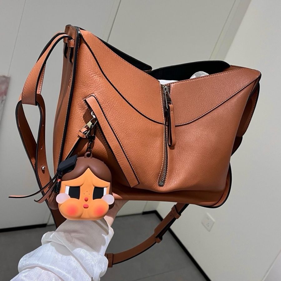 【近新閒置品】Loewe羅意威hammock焦糖色小號經典吊床包單肩斜挎包-0