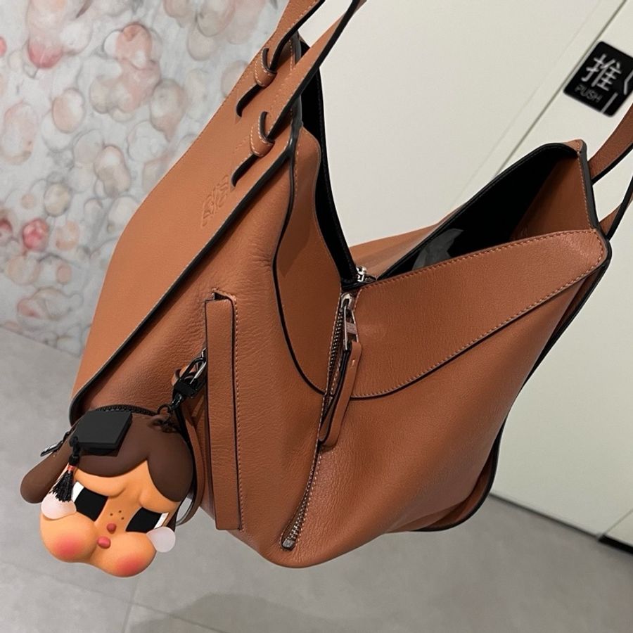 【近新閒置品】Loewe羅意威hammock焦糖色小號經典吊床包單肩斜挎包-2