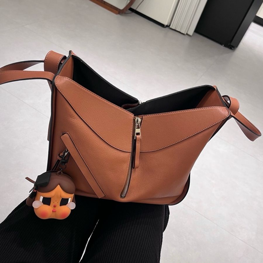 【近新閒置品】Loewe羅意威hammock焦糖色小號經典吊床包單肩斜挎包-3
