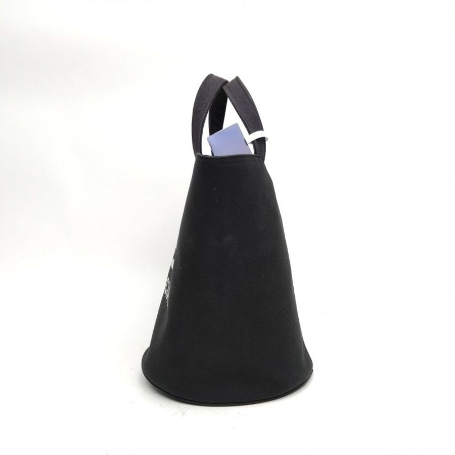 BALENCIAGA 黑色帆布印花水桶包肩背包-1