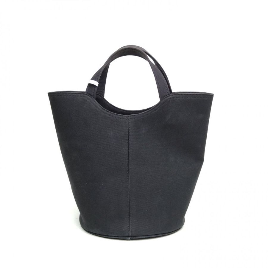 BALENCIAGA 黑色帆布印花水桶包肩背包-2