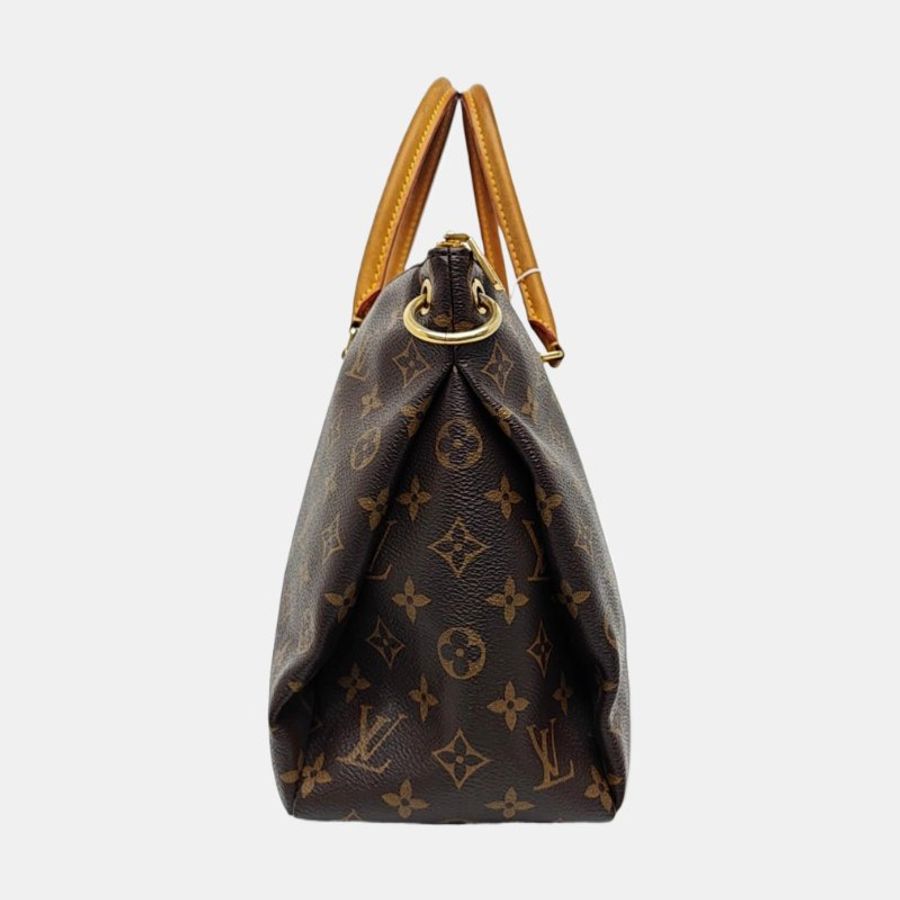 LOUIS VUITTON PALLAS中號 棕色塗層帆布老花手提包-2