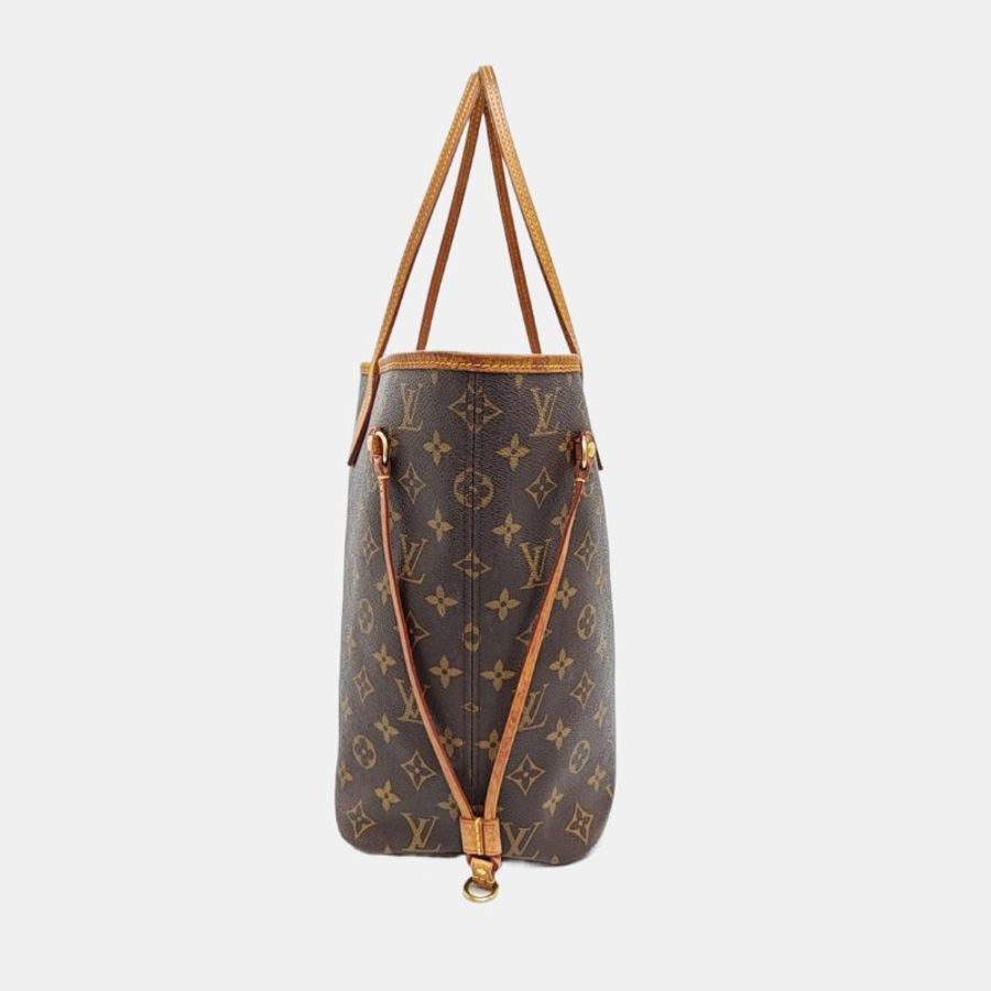 LOUISVUITTON NEVERFULL中號棕色塗層帆布購物袋 18年-2