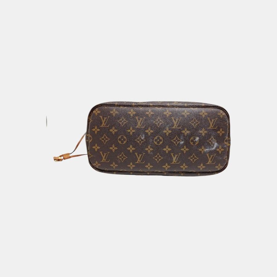 LOUISVUITTON NEVERFULL中號棕色塗層帆布購物袋 18年-5