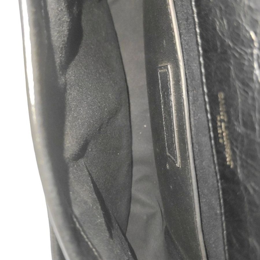 YSL NIKI小號黑色牛皮V紋單肩包斜挎包,-6