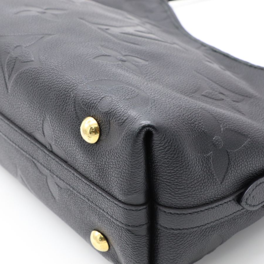 LV 經典 CarryAll PM 黑色 Empreinte 大壓花小牛皮 束口流浪包 兩用肩背斜背包-10