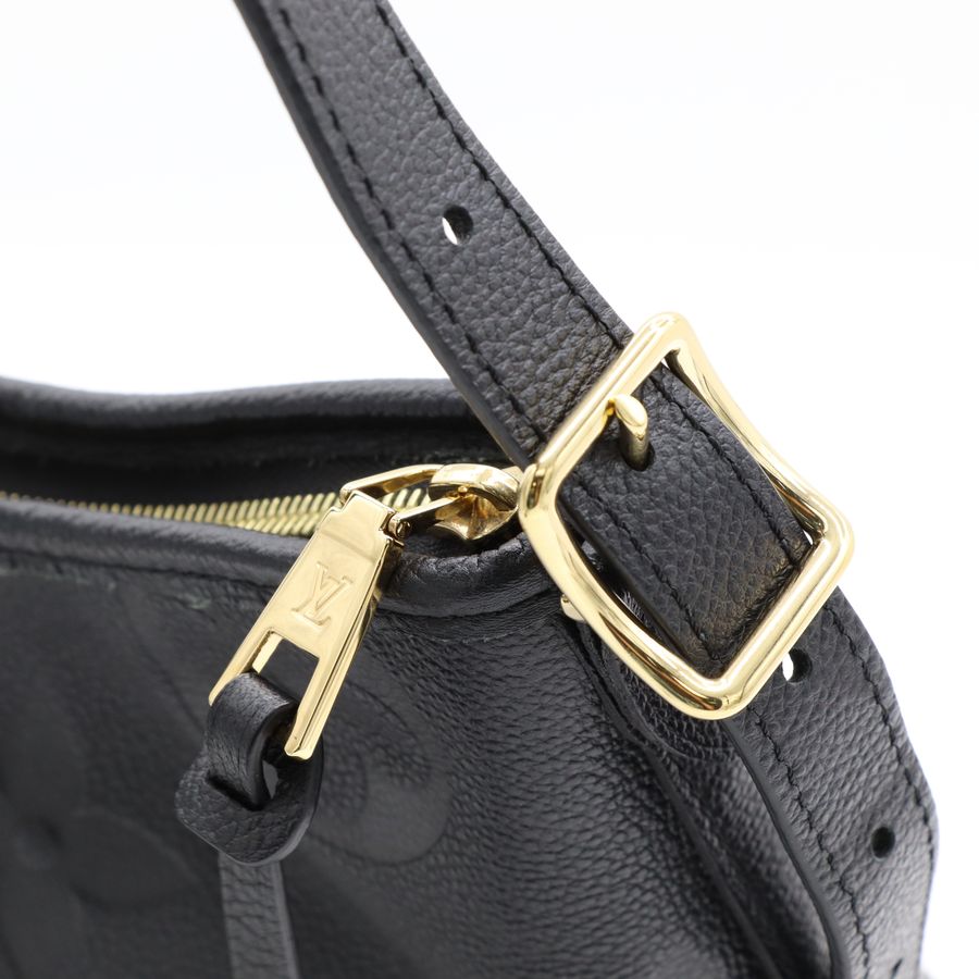 LV 經典 CarryAll PM 黑色 Empreinte 大壓花小牛皮 束口流浪包 兩用肩背斜背包-13