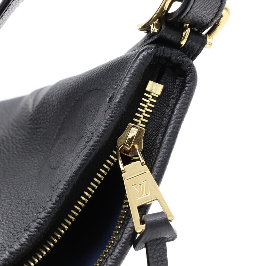 LV 經典 CarryAll PM 黑色 Empreinte 大壓花小牛皮 束口流浪包 兩用肩背斜背包-21