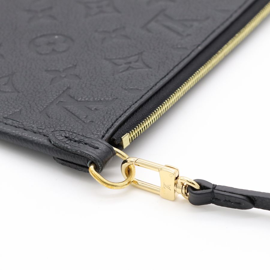 LV 經典 CarryAll PM 黑色 Empreinte 大壓花小牛皮 束口流浪包 兩用肩背斜背包-24