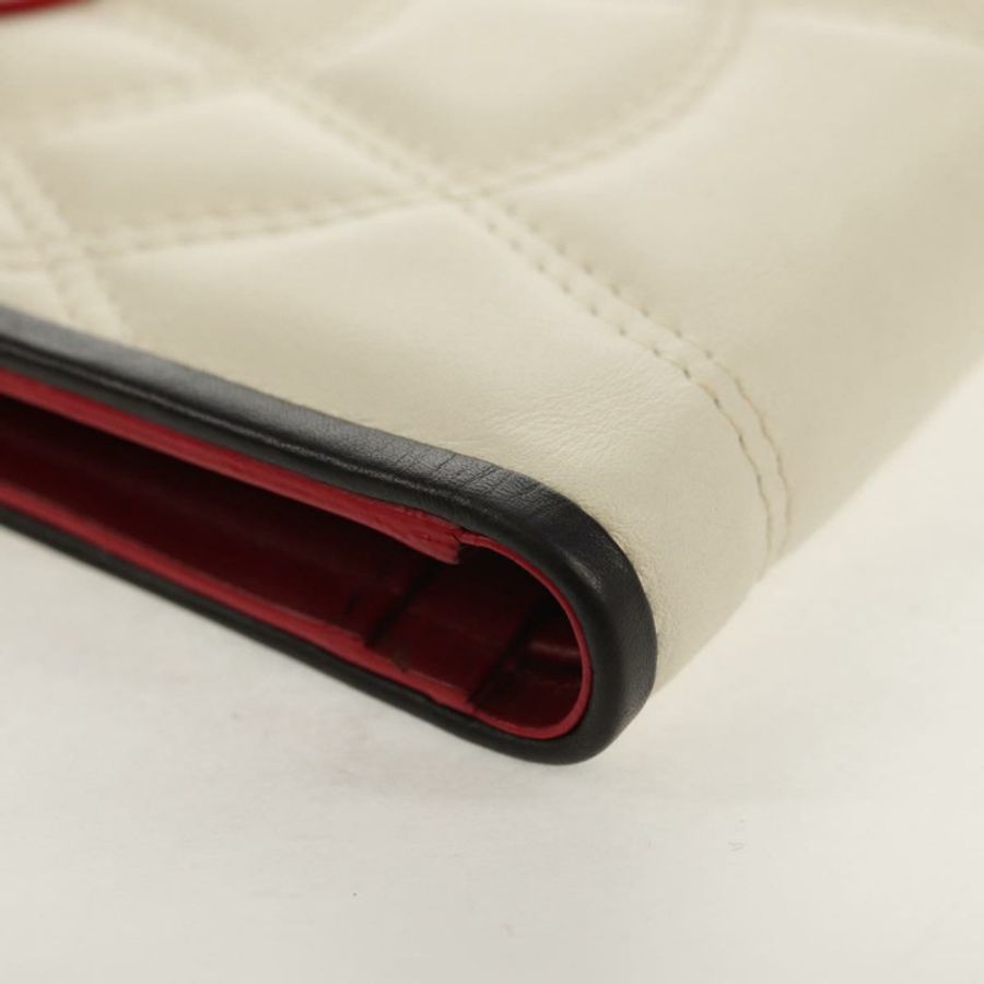 【日本直送】CELINE 白色真皮雙折皮夾 正品 SW1804AV-14