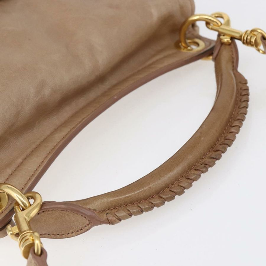 【日本直送】Miu Miu Matelasse 單肩包 皮革 2way 粉金配色 Auth ka229-6