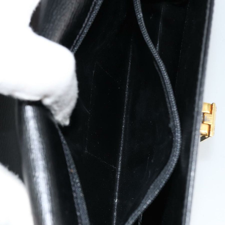 【日本直送】Christian Dior 鏈條肩背包 皮革 黑色 金色 正品 BA8202-11