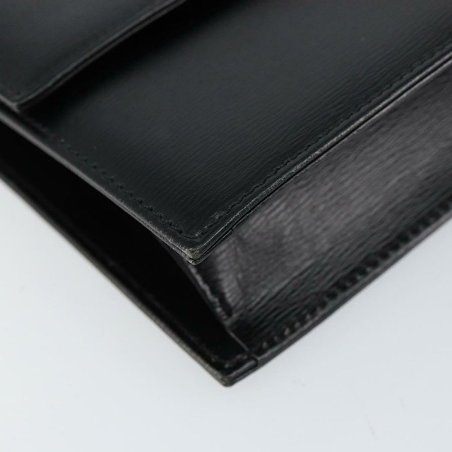 【日本直送】Christian Dior 鏈條肩背包 皮革 黑色 金色 正品 BA8202-13