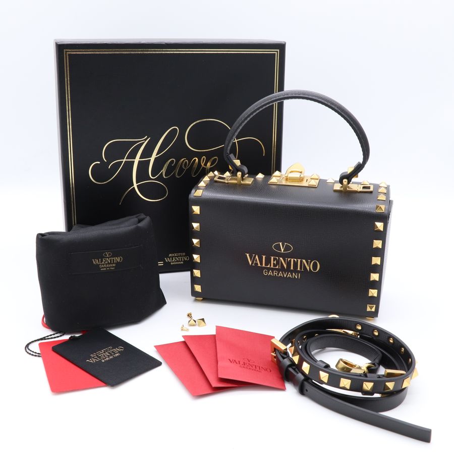 Valentino Garavani Rockstud Alcove 黑色 手提包 斜背包-18