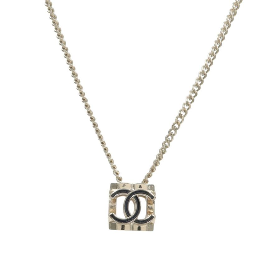 CHANEL 金屬CC Logo Cube項鍊-1