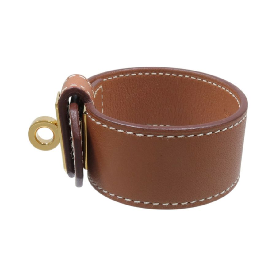 HERMES Swift皮革Kelly Twist Bracelet手鏈Gold-1