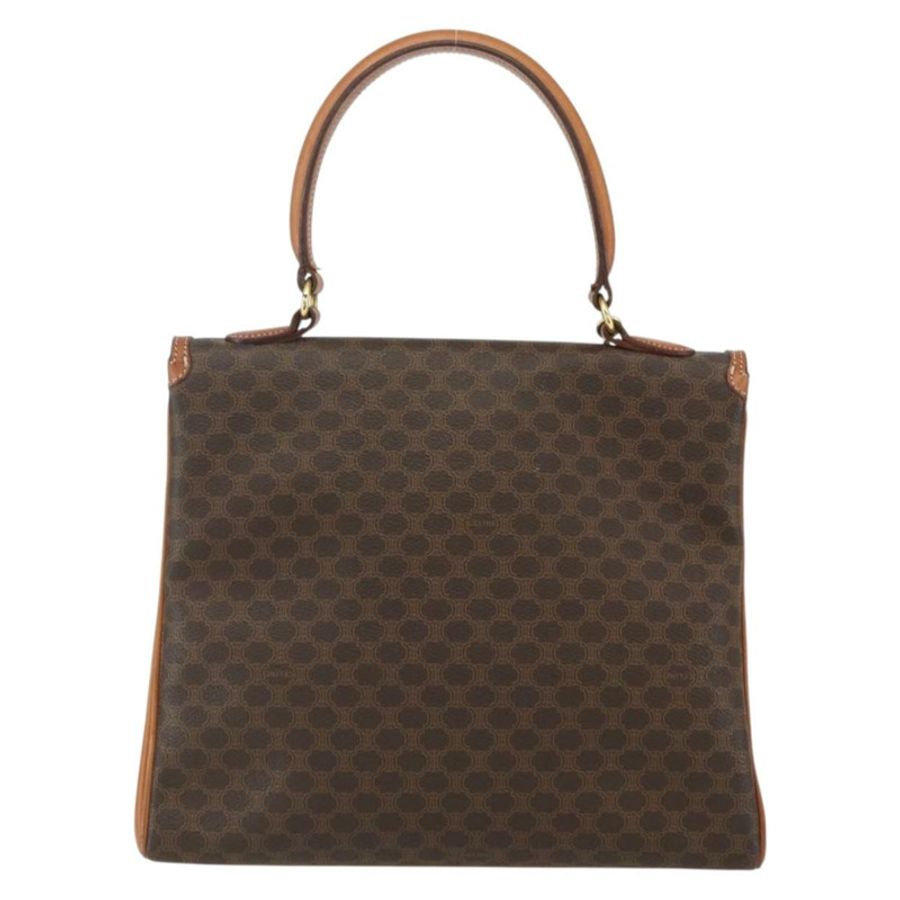 【日本直送】CELINE Macadam帆布手提包 PVC皮革 棕色 金色 正品 ka556-1