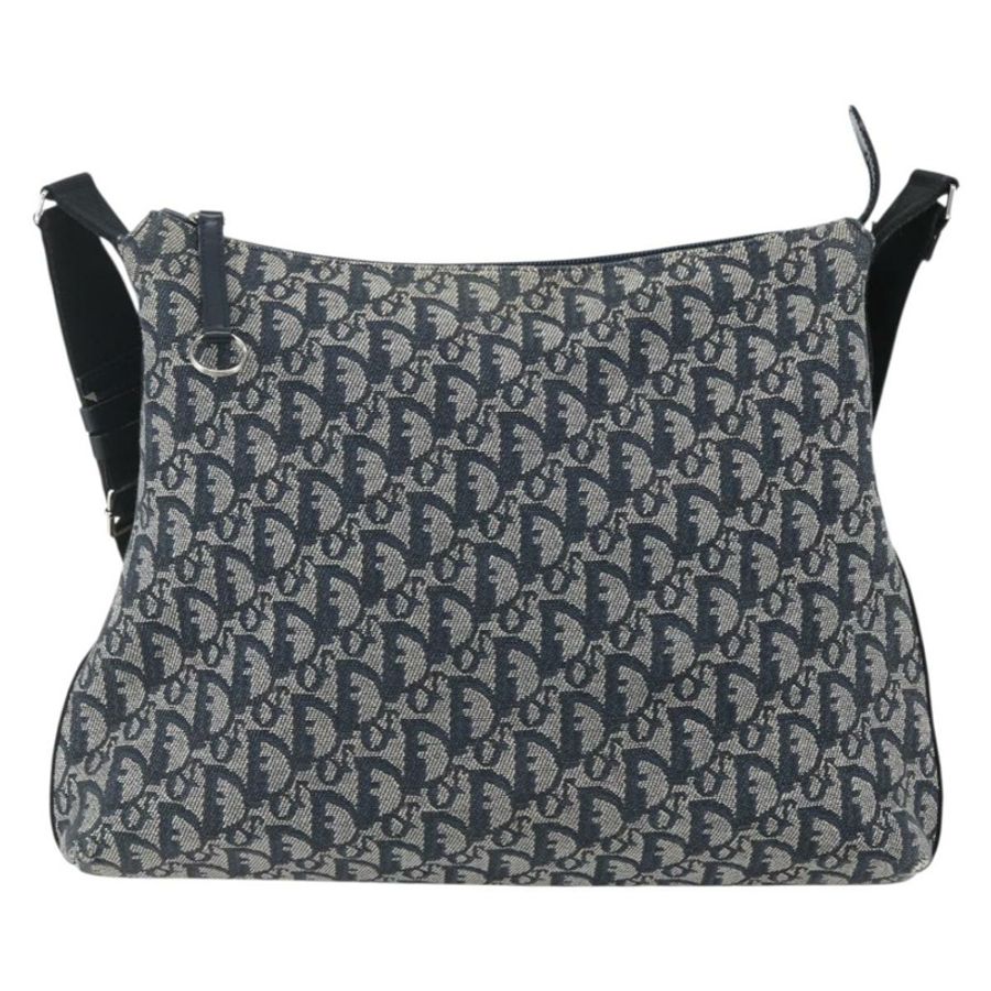 【日本直送】Christian Dior Trotter帆布肩背包 海軍藍 銀色 正品 ka480-12