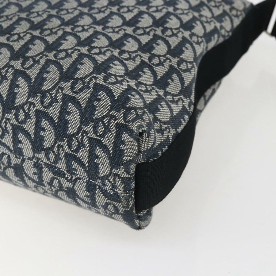 【日本直送】Christian Dior Trotter帆布肩背包 海軍藍 銀色 正品 ka480-15