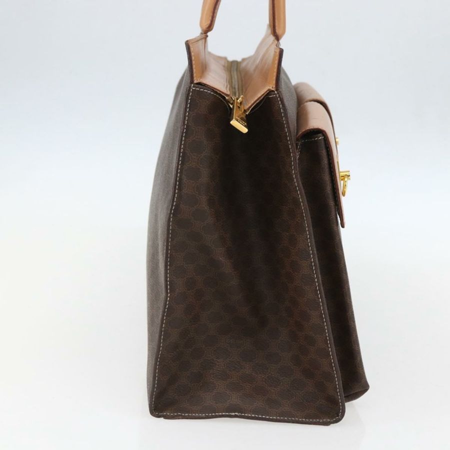 【日本直送】CELINE Macadam帆布托特包 PVC皮革 棕色 金色 正品 ka860-2