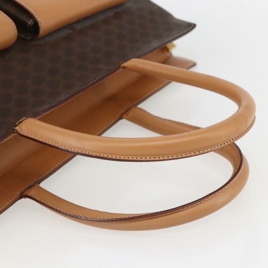 【日本直送】CELINE Macadam帆布托特包 PVC皮革 棕色 金色 正品 ka860-6