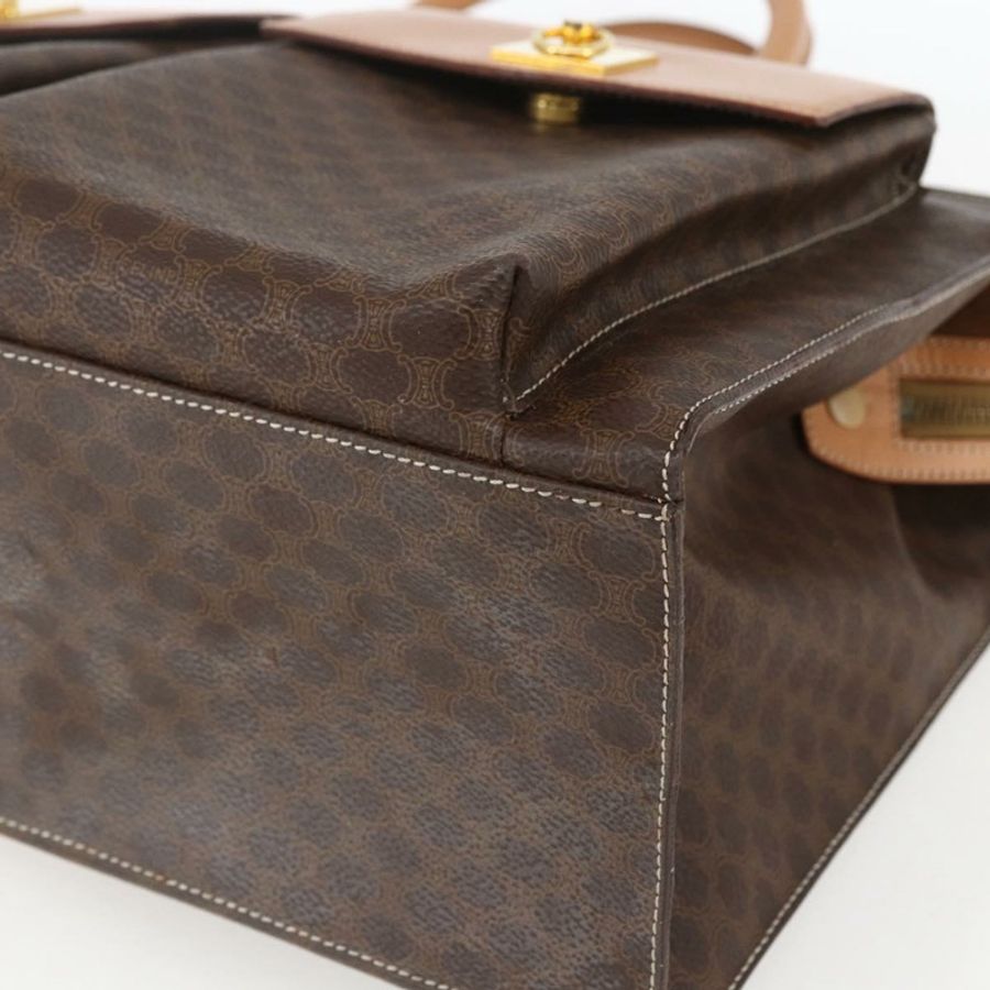 【日本直送】CELINE Macadam帆布托特包 PVC皮革 棕色 金色 正品 ka860-8