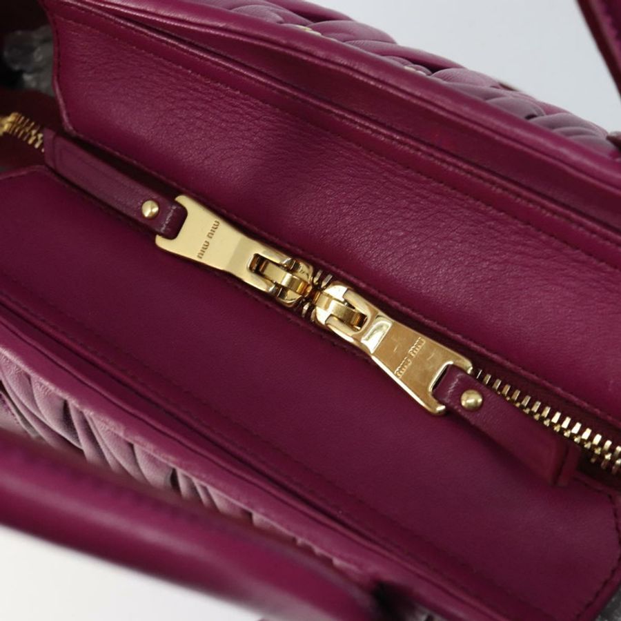 【日本直送】Miu Miu 手提包 皮革 2way 粉金配色 正品 ka823-9
