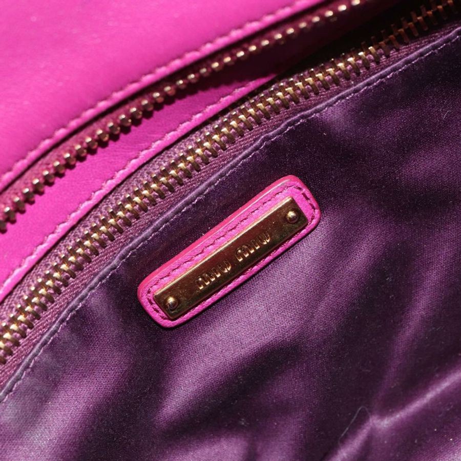 【日本直送】Miu Miu 手提包 皮革 2way 粉金配色 正品 ka823-19